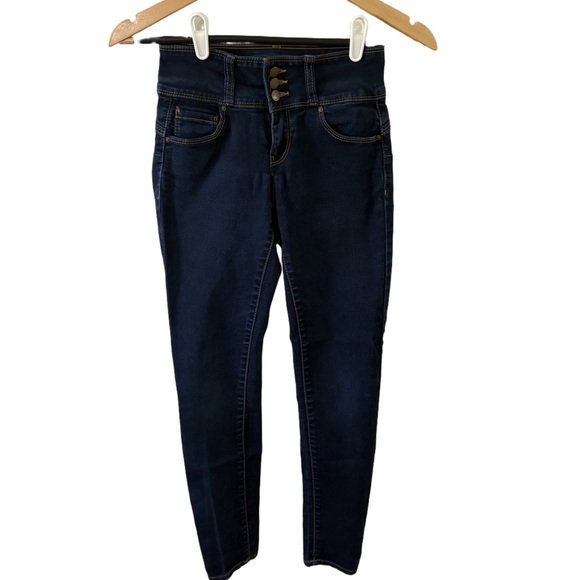 Wax Jean High Rise Blue Denim Jeans - Picture 1 of 5